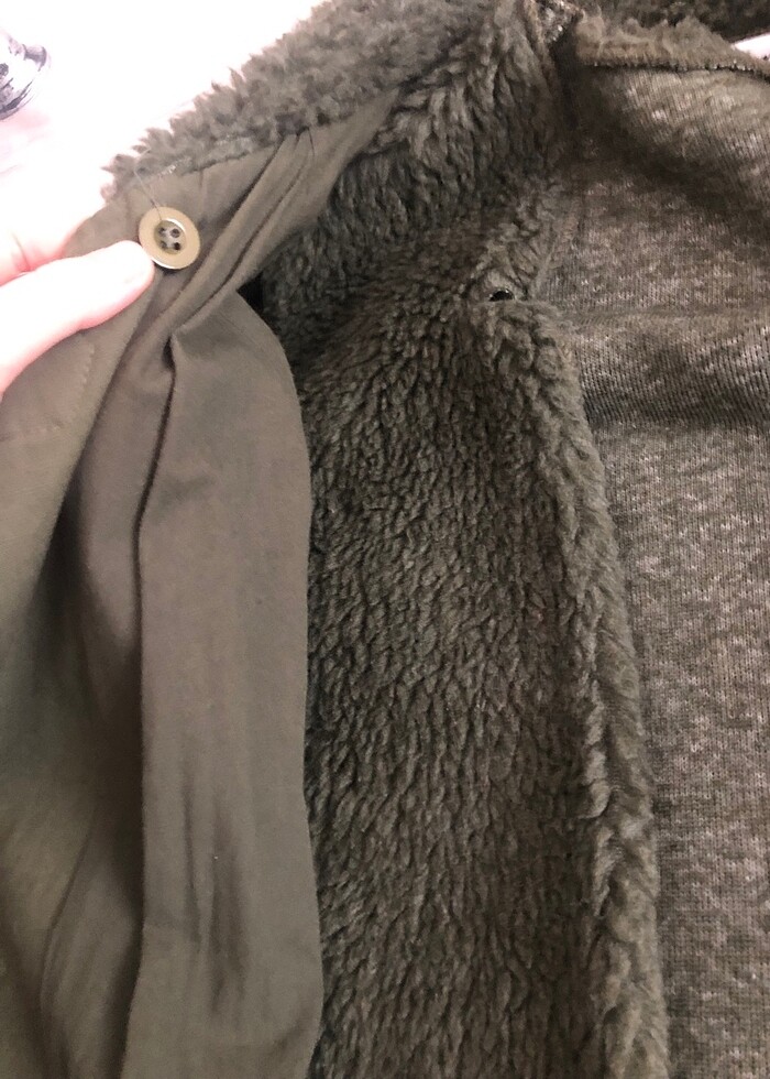 MERİ STORE polarlı trençkot - Görsel 3