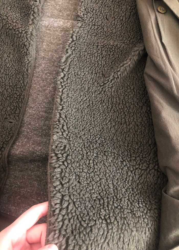 MERİ STORE polarlı trençkot - Görsel 4