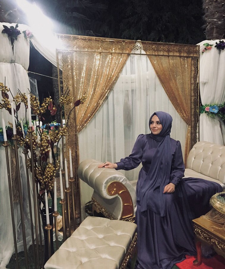 Mor Uzun Kollu Kadın Abiye - Görsel 5