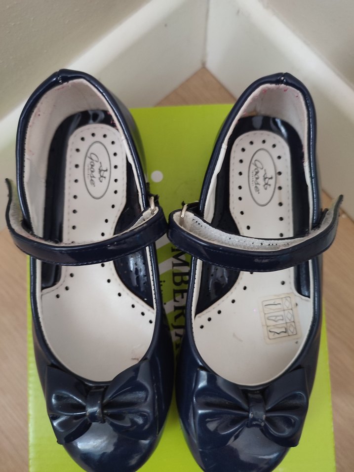 Kız Çocuk Lacivert Tokalı Bale Ayakkabısı - Görsel 2