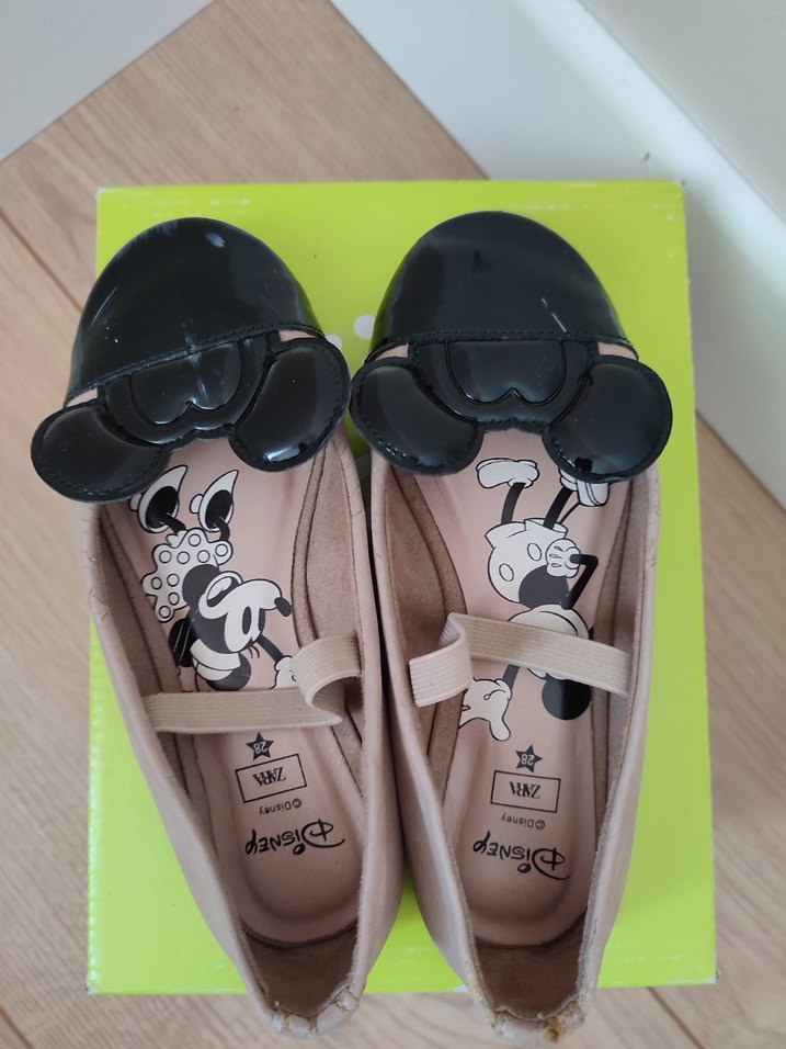 Kız Çocuk Bej Minnie Mouse Tokalı Babet - Görsel 5