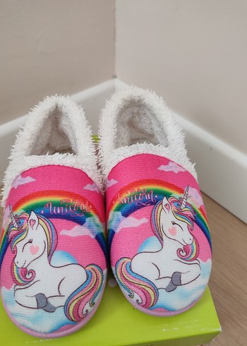 Gezer Renkli Unicorn Desenli Kız panduf - Görsel 2