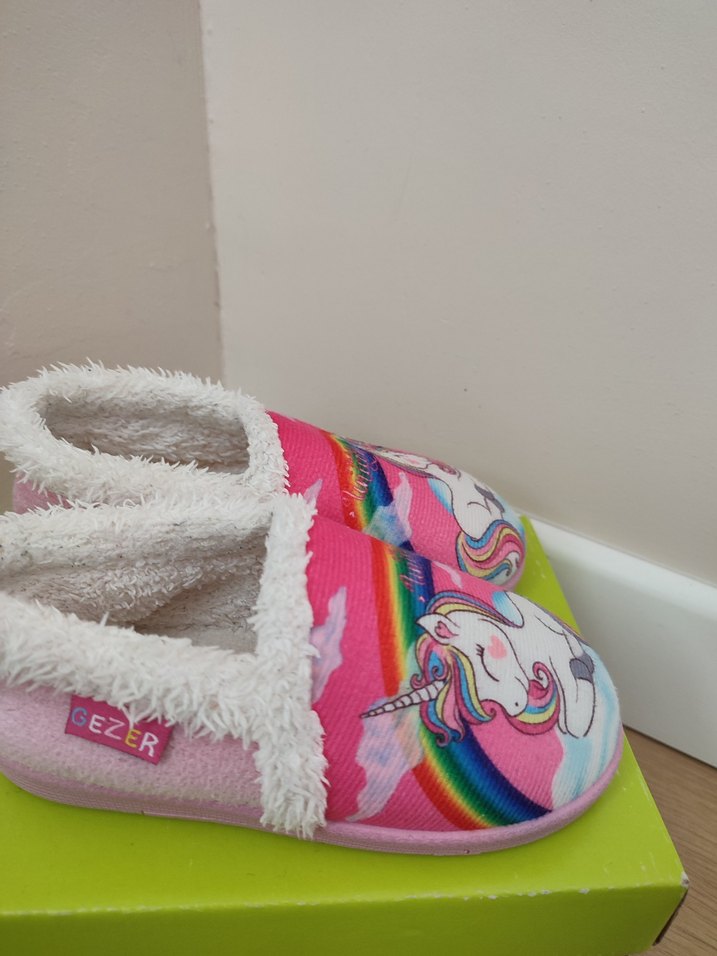 Gezer Renkli Unicorn Desenli Kız panduf - Görsel 3