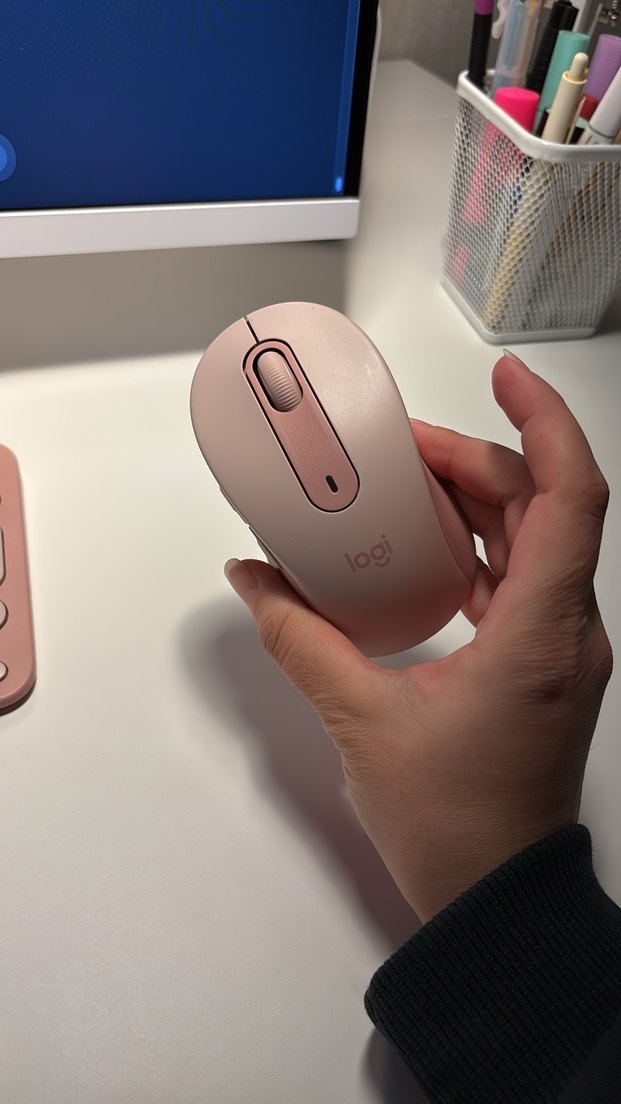 Logitech Pembe Pastel Klavye ve Mouse Seti - Görsel 2
