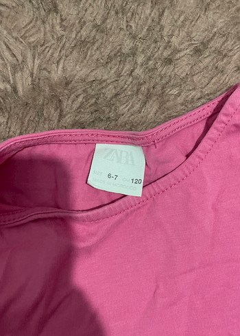 Zara Zara marka Pembe Kız Çocuk Fırfırlı Basic Bluz