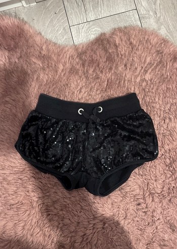 Zara kids 4 5 yaş Siyah Payetli Mini Şort