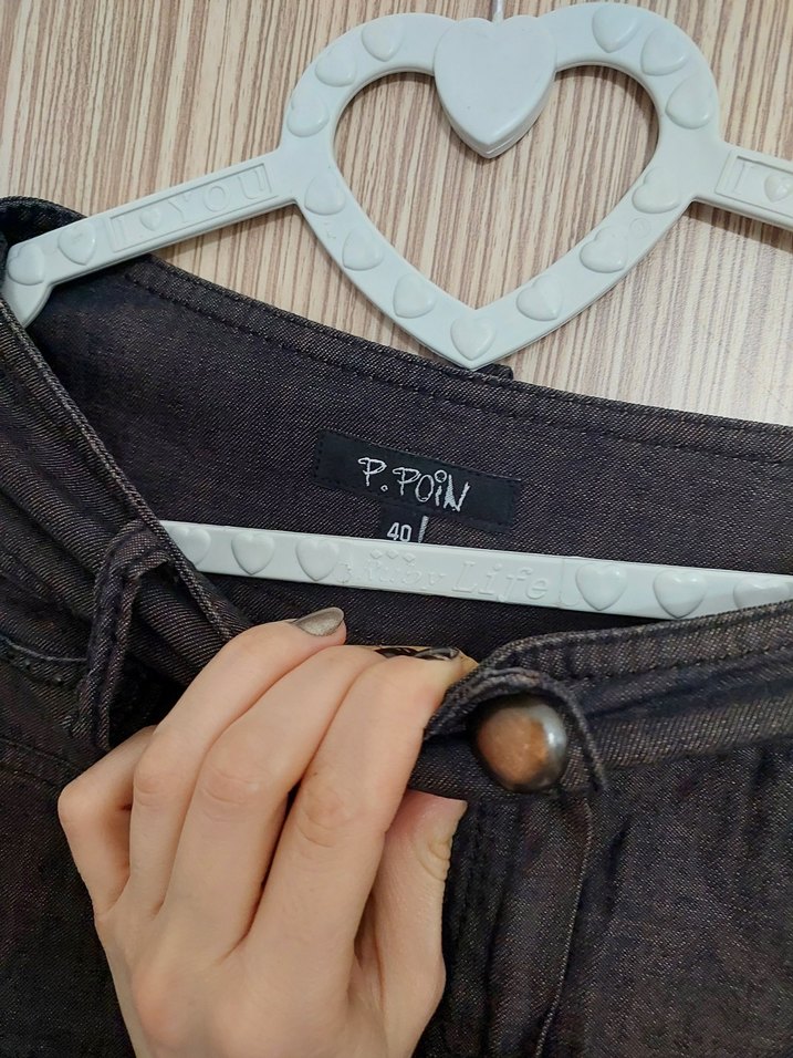 Bohem Stil Kahverengi Uzun Keten Etek - Görsel 5