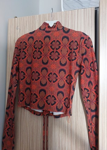 büzmeli, Yüksek Yakalı Kadın Bluz - Görsel 3