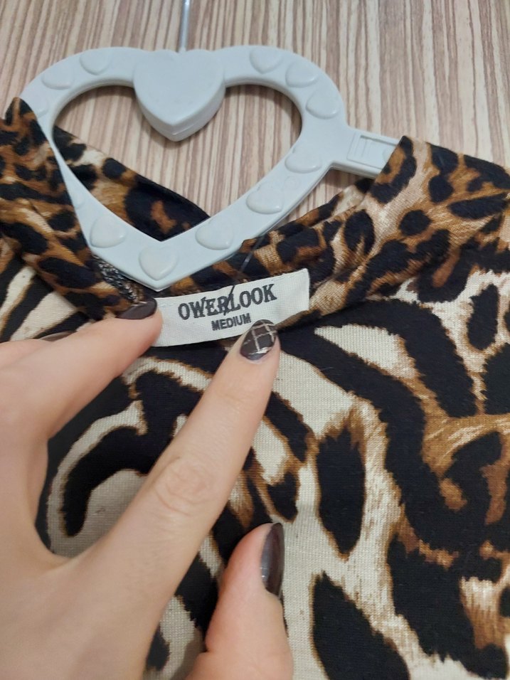 Leopar Desenli Kadın Bluz - Görsel 5