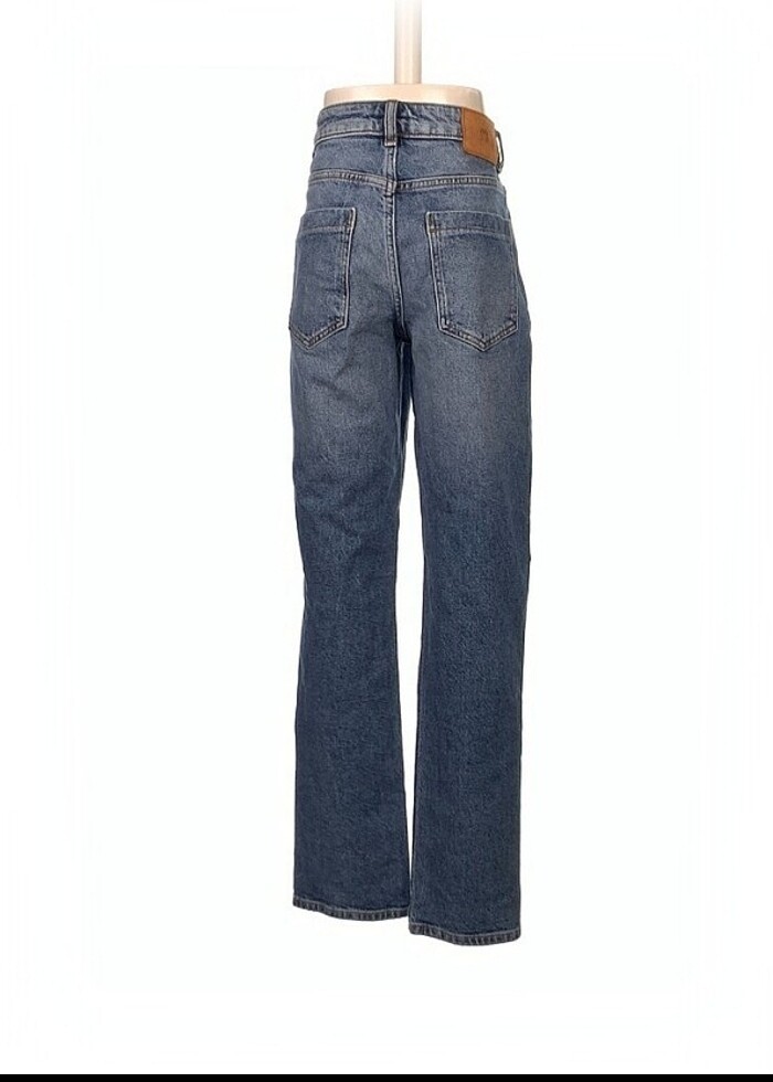 Zara straight kot pantolon jean - Görsel 2
