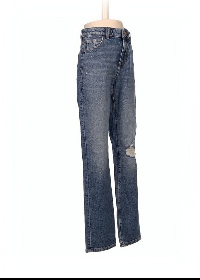 Zara straight kot pantolon jean - Görsel 3