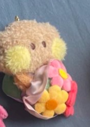 Pembe ve Sarı Peluş Çiçek Buketi Oyuncak