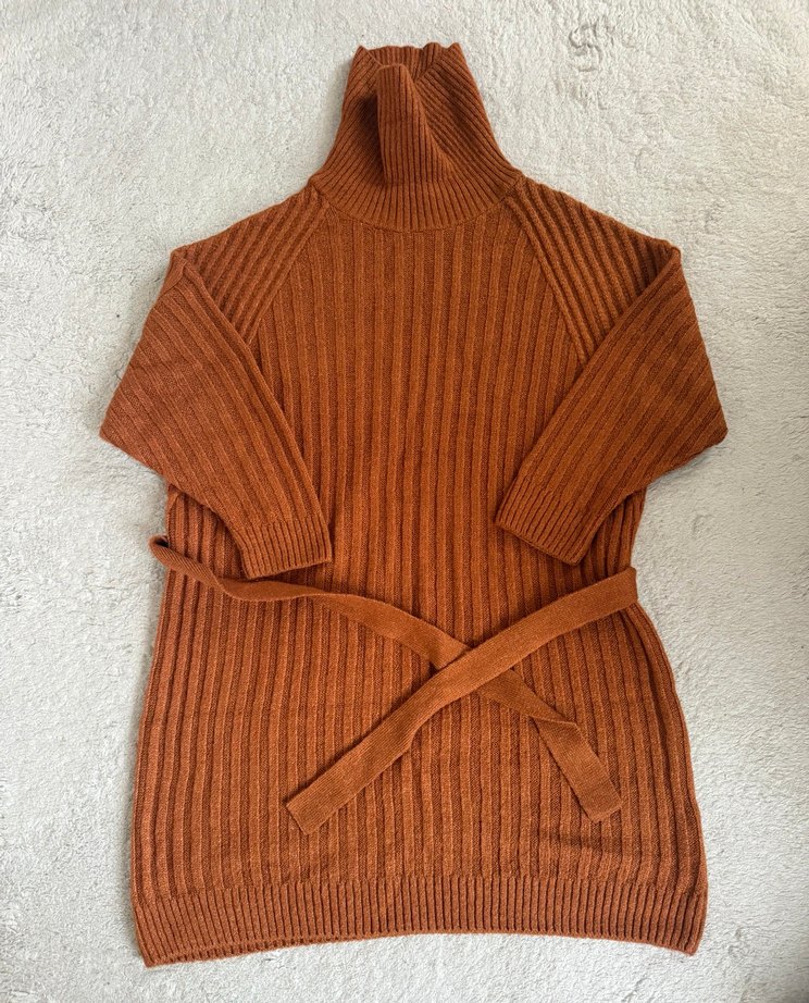 Kemerli Triko Elbise - Görsel 3