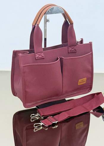 Bordo Minimalist Kadın El Çantası