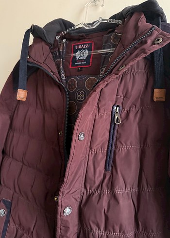 Bordo erkek mont - Görsel 4