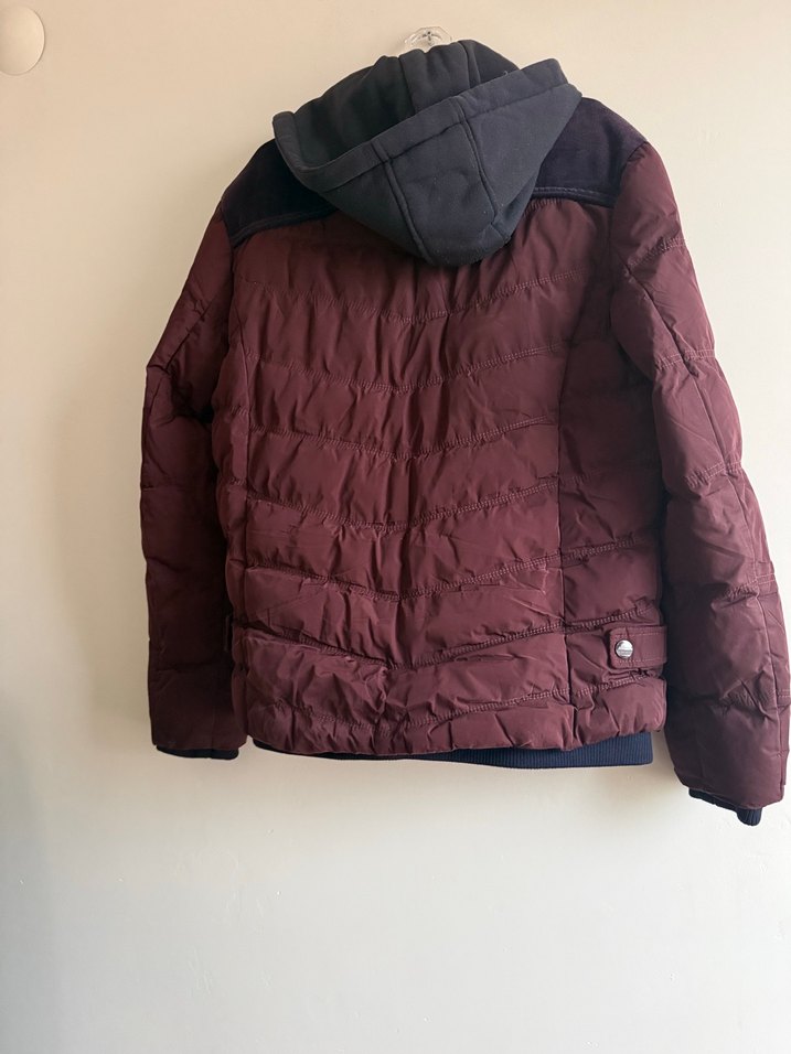 Bordo erkek mont - Görsel 2