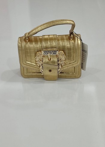 Versace Jeans Couture Altın Rengi Deri Çanta