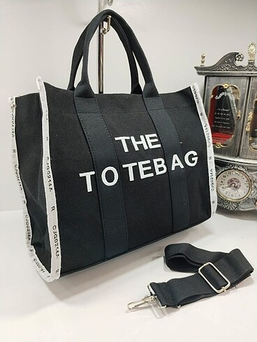 The tote bag siyah gri