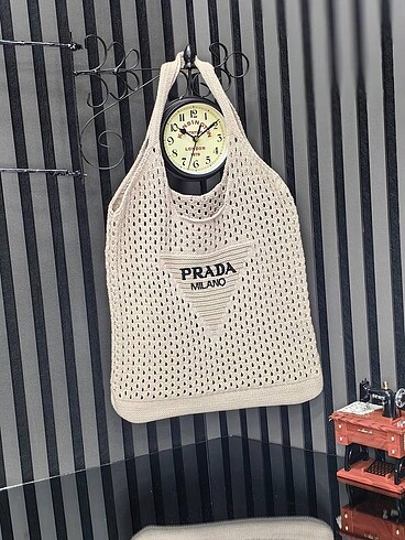 Beden çeşitli Renk Prada örgü model çanta