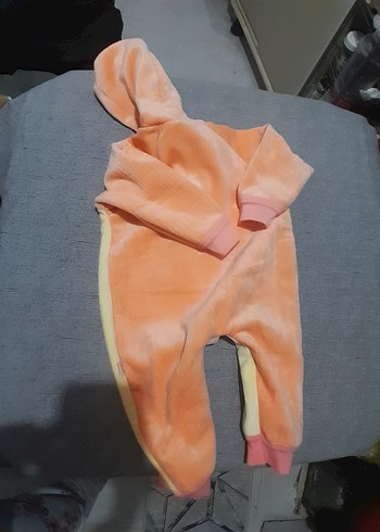 H&M Sarı Baskılı Bebek Kız Tulum