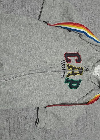 Gri Fermuarlı Bebek Tulumu Kapüşonlu - Görsel 4