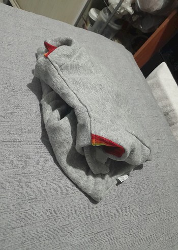 Gri Fermuarlı Bebek Tulumu Kapüşonlu - Görsel 6