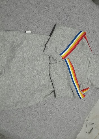 Gri Fermuarlı Bebek Tulumu Kapüşonlu - Görsel 5