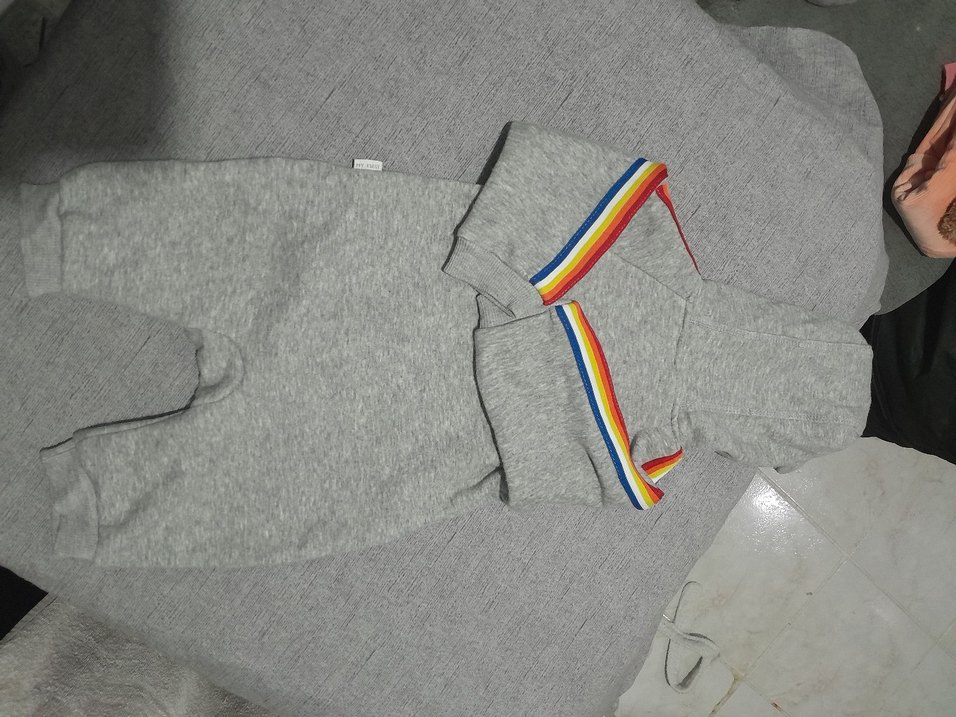 Gri Fermuarlı Bebek Tulumu Kapüşonlu - Görsel 5