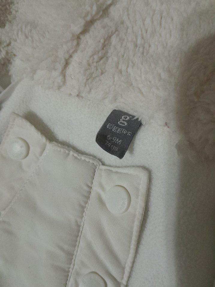 Kapüşonlu Beyaz Bebek Tulumu - Görsel 2