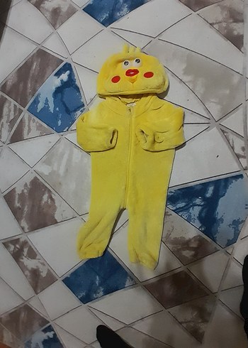 Sarı Fermuarlı Bebek Tulum - Görsel 2