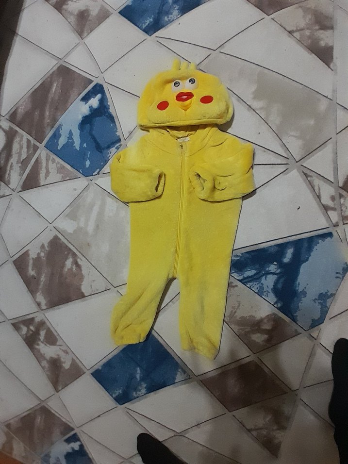 Sarı Fermuarlı Bebek Tulum - Görsel 2