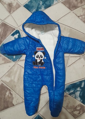 Mavi Renkli Fermuarlı Bebek Tulumu - Görsel 2