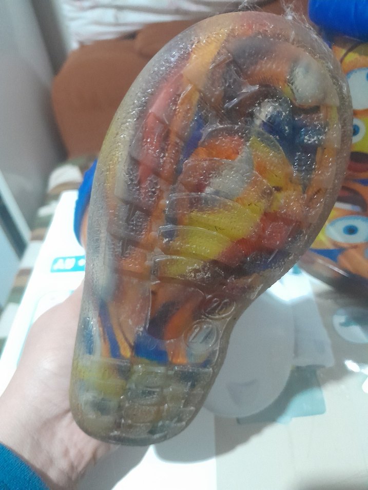 Erkek Çocuk Renkli Bağcıklı Yağmur Çizmesi - Görsel 4