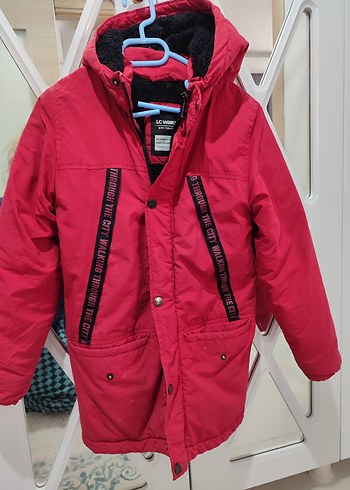 Erkek Çocuk Kırmızı Fermuarlı Street Wear Mont