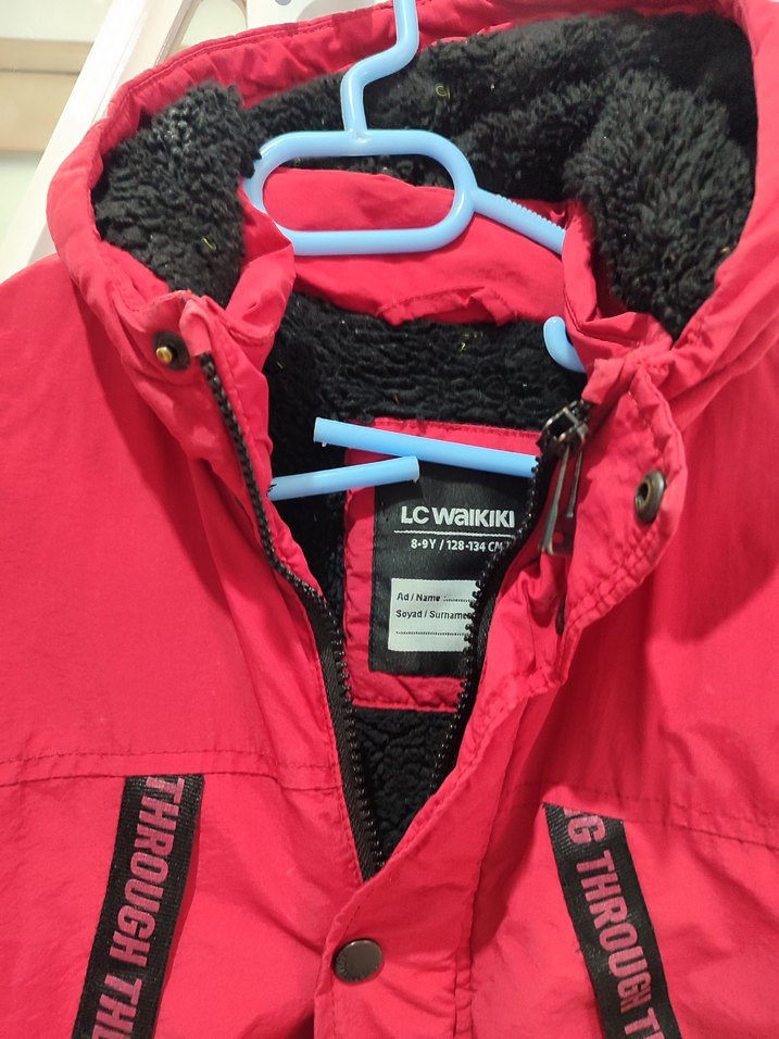 Erkek Çocuk Kırmızı Fermuarlı Street Wear Mont - Görsel 2