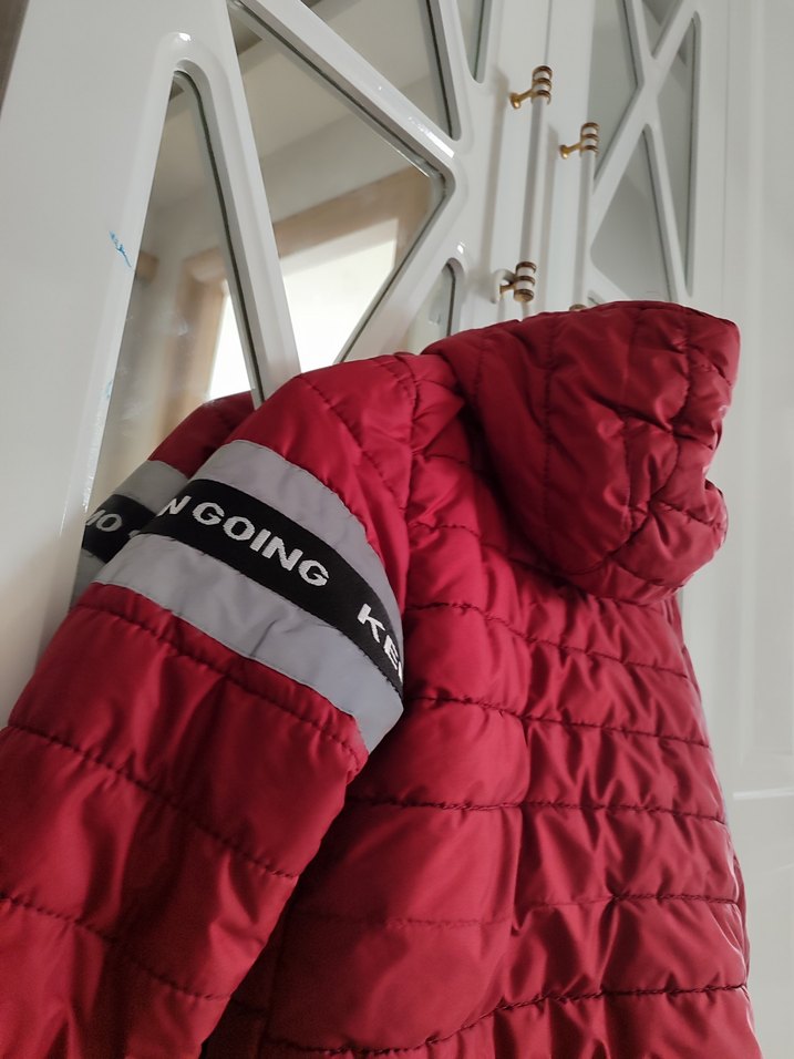 Kırmızı Fermuarlı Erkek Çocuk Mont - Görsel 4