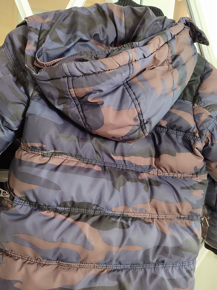 Erkek Çocuk Kamuflaj Desenli Kemerli Mont - Görsel 2