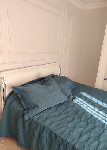 Doque home Koyu Mavi Düz Yatak Örtüsü - Görsel 2