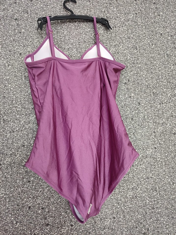 Düğmeli Mor Kadın Mayo - Görsel 3