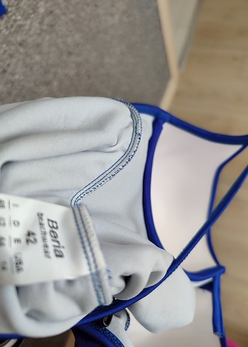 Parlak Mavi İnce Askılı Mayo - Görsel 5