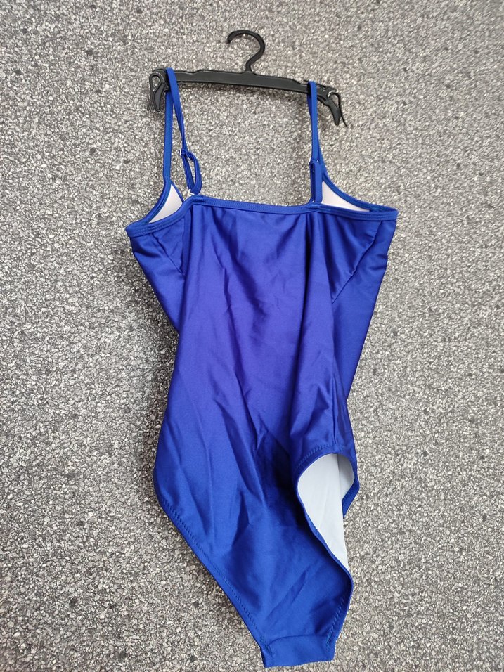 Parlak Mavi İnce Askılı Mayo - Görsel 3