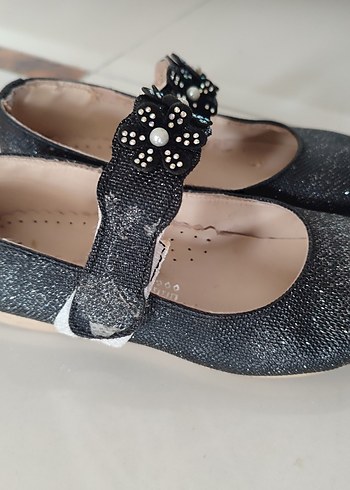 Kız Çocuk Siyah Nakışlı Tokalı Babet - Görsel 5