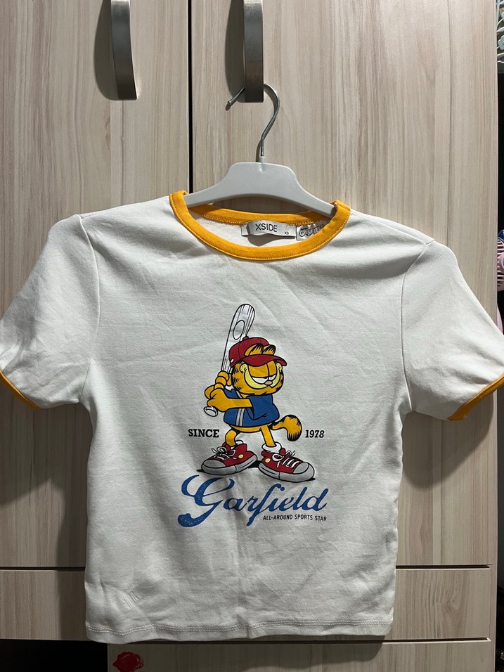Beyaz Garfield Baskılı Tişört - Görsel 2
