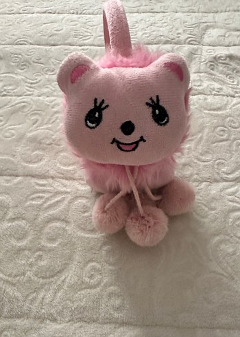 Nakışlı Kürklü Pembe Kız Kulaklığı - Görsel 2