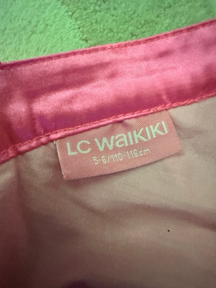 Pembe Drapeli Askılı Kız Elbisesi - Görsel 2