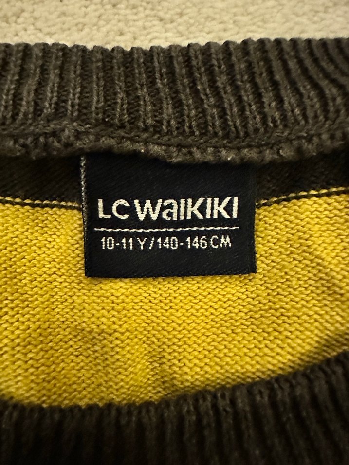 Çizgili Erkek Çocuk Triko Kazak - Görsel 2