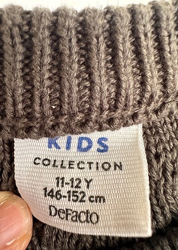 Haki Örgü Erkek Çocuk Kazak - Görsel 2