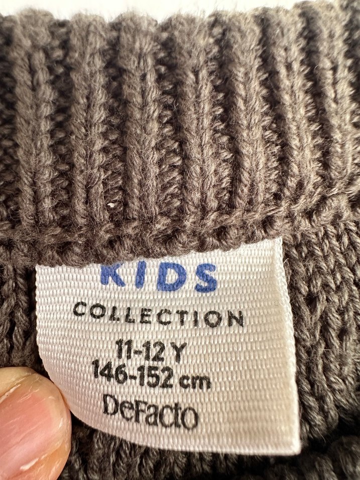 Haki Örgü Erkek Çocuk Kazak - Görsel 2