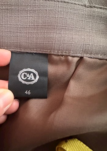 Düğmeli Bej Uzun Kadın Etek - Görsel 3