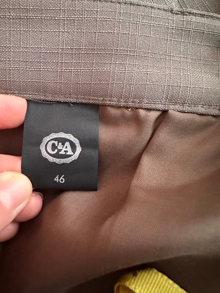 Düğmeli Bej Uzun Kadın Etek - Görsel 3